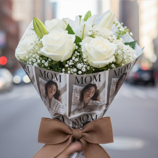 Luxury Personalized Mom Photo Magazine Cover  ラッピングペーパー