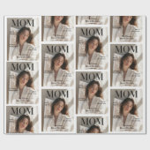 Luxury Personalized Mom Photo Magazine Cover  ラッピングペーパー (フラット)