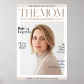 Luxury Personalized Mother’s Day Magazine Cover ポスター (正面)