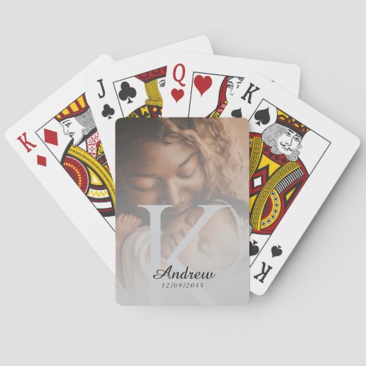 Luxury Personalized Poker Style Design with Photo トランプ (裏面)