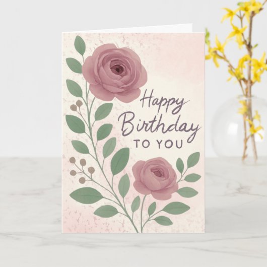 Luxury Personalized Watercolor Floral カード (黄色い花)
