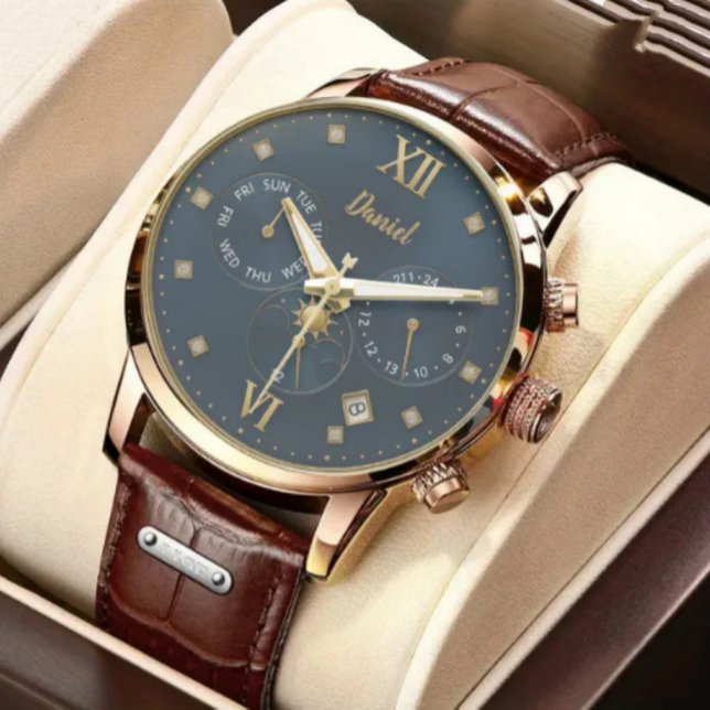 Luxury Personalized with Name & Date 腕時計 (クリエイターアップロード済み)