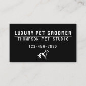 Luxury Pet Groomer Modern Bold Professional 名刺 (正面)