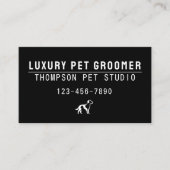 Luxury Pet Groomer Modern Bold Professional 名刺 (正面)