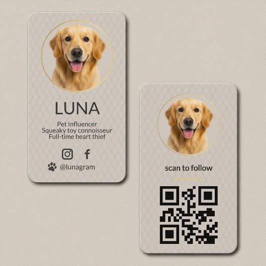 Luxury Pet Influencer Social Media 名刺
