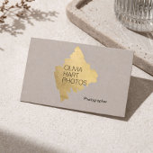 Luxury Photographer Gold Minimal Logo 名刺