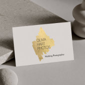 Luxury Photographer Gold Minimal Logo 名刺