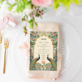 Luxury Pichwai Indian Wedding Menu メニュー