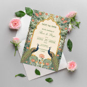 Luxury Pichwai Indian Wedding Save the Date
