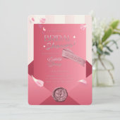 Luxury Pink ブライダルシャワー招待状 | 編集可能 招待状 (スタンド正面)