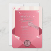 Luxury Pink ブライダルシャワー招待状 | 編集可能 招待状 (正面)