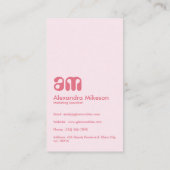 Luxury Pink Feminine Branding 名刺 (裏面)