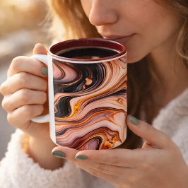 Luxury pink & Gold Marble コーヒーマグ – Elegant Ae ツートーンマグカップ