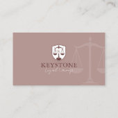 Luxury Pink Gold Paralegal Lawyer Photo Monogram  名刺 (裏面)