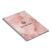 Luxury Pink Marble Custom Nail Salon with Logo ノートブック (右側)