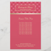 Luxury Pink Quilted Modern Gold Beauty Salon Spa チラシ (正面)