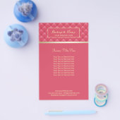 Luxury Pink Quilted Modern Gold Beauty Salon Spa チラシ (シングル)