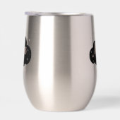 Luxury Pink Rose Gold & Obsidian Crystal Tumbler  (右面)