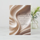 luxury pink satin wedding 招待状 (スタンド正面)