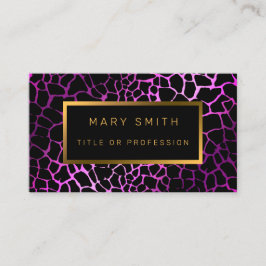 Luxury Pink Tigerモダン Add Your Text 名刺