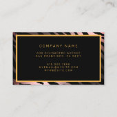 Luxury Pink Tigerモダン Add Your Text 名刺 (裏面)