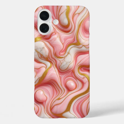Luxury Pink & White Marble Phone Case - Elegant  Case-Mate iPhoneケース (裏面)