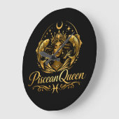 Luxury Piscean Queen Clock ラージ壁時計 (傾斜)