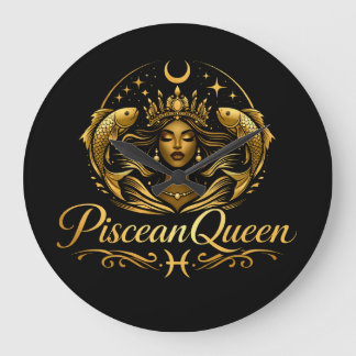 Luxury Piscean Queen Clock ラージ壁時計