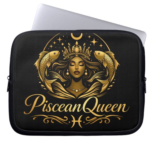 Luxury Piscean Queen Electronics Bag ラップトップスリーブ (正面)