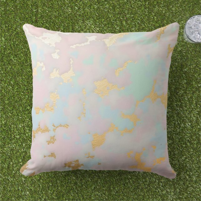 Luxury Popular Blush Pink Mint Gold Collection アウトドアクッション (芝生)