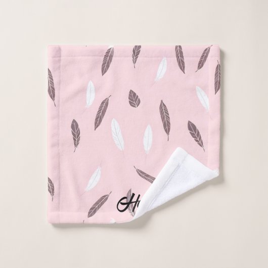 Luxury Popular Feathers Boho Collection バスタオルセット (ウォッシュタオル)