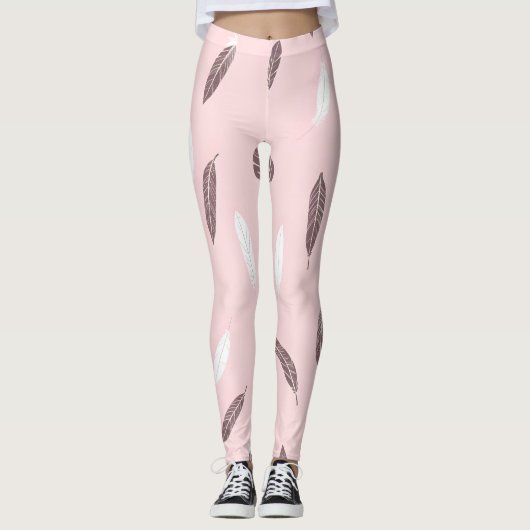 Luxury Popular Feathers Boho Collection レギンス (正面)