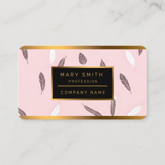 Luxury Popular Feathers Boho Collection 名刺 (正面)