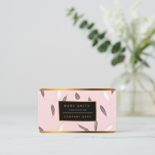 Luxury Popular Feathers Boho Collection 名刺 (スタンド正面)