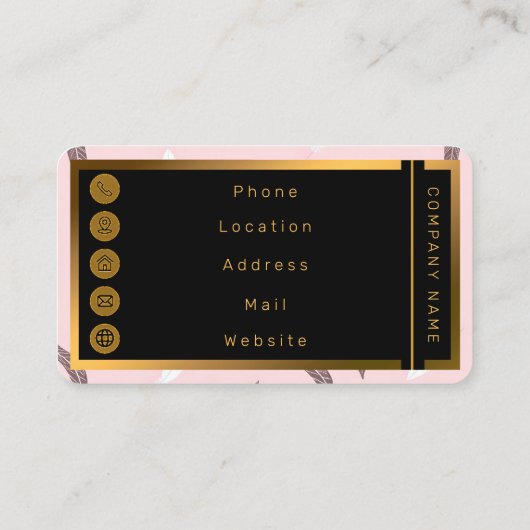 Luxury Popular Feathers Boho Collection 名刺 (裏面)