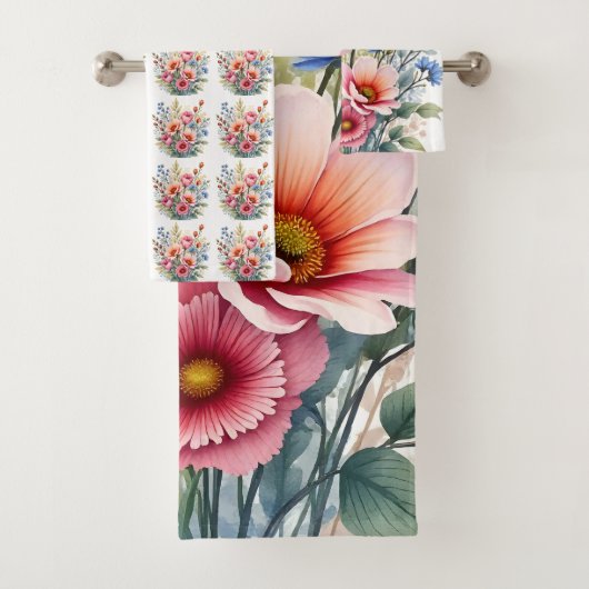 Luxury Popular Wildflowers Beautiful Collection バスタオルセット (インサイチュ)