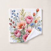 Luxury Popular Wildflowers Beautiful Collection バスタオルセット (ウォッシュタオル)