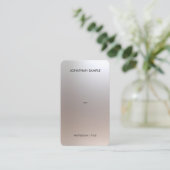 Luxury Premium Silk Paper QR Code Glamour Silver 名刺 (スタンド正面)