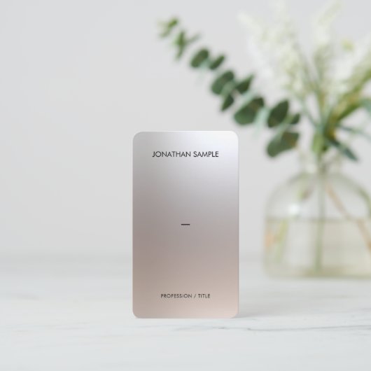 Luxury Premium Silk Paper QR Code Glamour Silver 名刺 (スタンド正面)