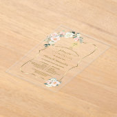 Luxury Primera Comunión Girls Twins Holy Communion アクリル招待状 (レイダウン)