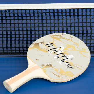 Luxury & Profession Gold Metallic Ping Pong Paddle 卓球ラケット