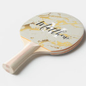 Luxury & Profession Gold Metallic Ping Pong Paddle 卓球ラケット (正面アングル)