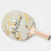 Luxury & Profession Gold Metallic Ping Pong Paddle 卓球ラケット (横)