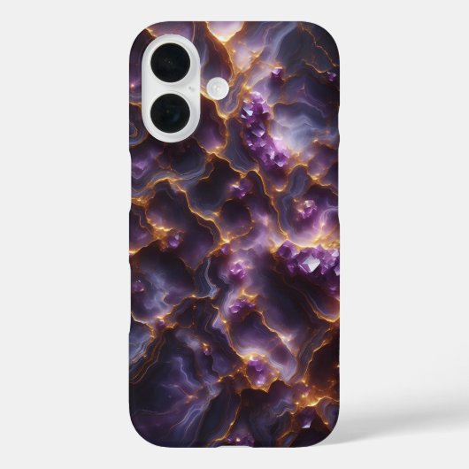Luxury Purple Amethyst Crystal Phone Case - Royal Case-Mate iPhoneケース (裏面)