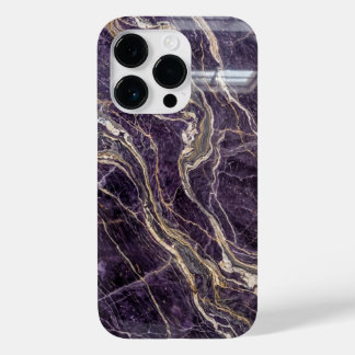 Luxury Purple and Gold Marble iPhone Case Case-Mate iPhone 14 Proケース