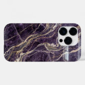 Luxury Purple and Gold Marble iPhone Case Case-Mate iPhoneケース (裏面 (横))