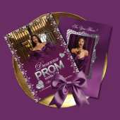 Luxury Purple Elegant Prom Send-Off Invitation 招待状