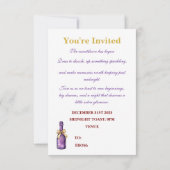 Luxury Purple & Gold New Year 2026 Invitation 招待状 (裏面)