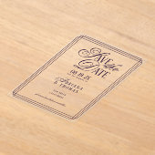 Luxury Purple Wedding Save The Date アクリル招待状 (レイダウン)