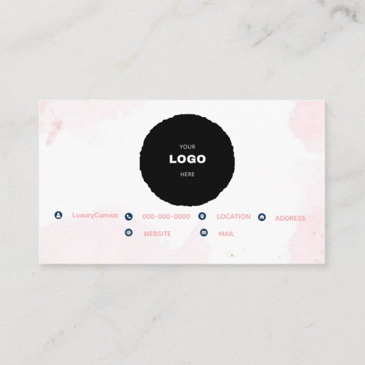 Luxury QR Code Beauty Business Card 名刺 (裏面)